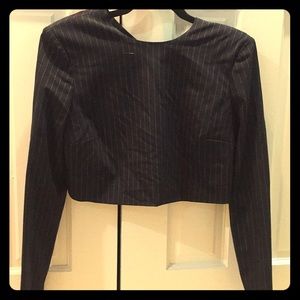 DKNY suiting wool pinstriped top